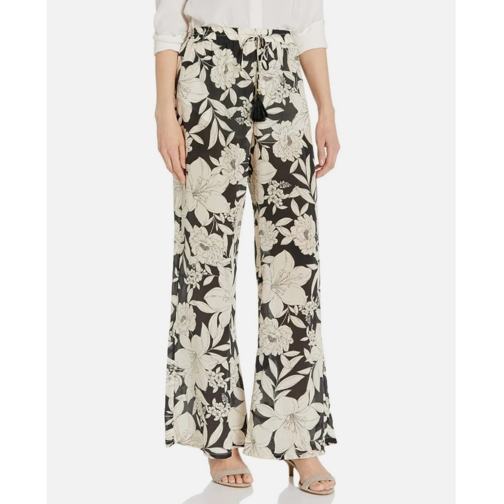 JOHNNY WAS JADE Clemence Easy Pants Silk Floral Wide Leg Lightweight - Picture 2 of 14